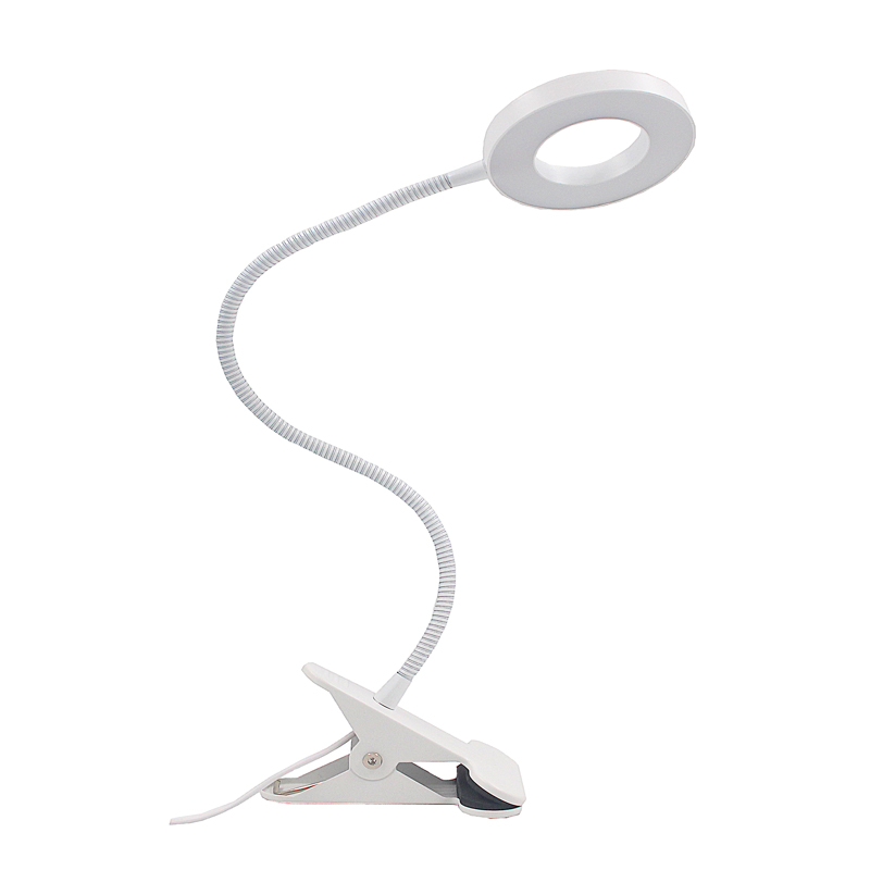 Table lamp with clip base, 3 light colors,10 levels of brightness adjustment.123